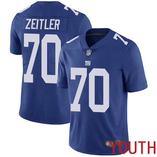 Youth New York Giants #70 Kevin Zeitler Royal Blue Team Color Vapor Untouchable Limited Player Football NFL Jersey->youth nfl jersey->Youth Jersey